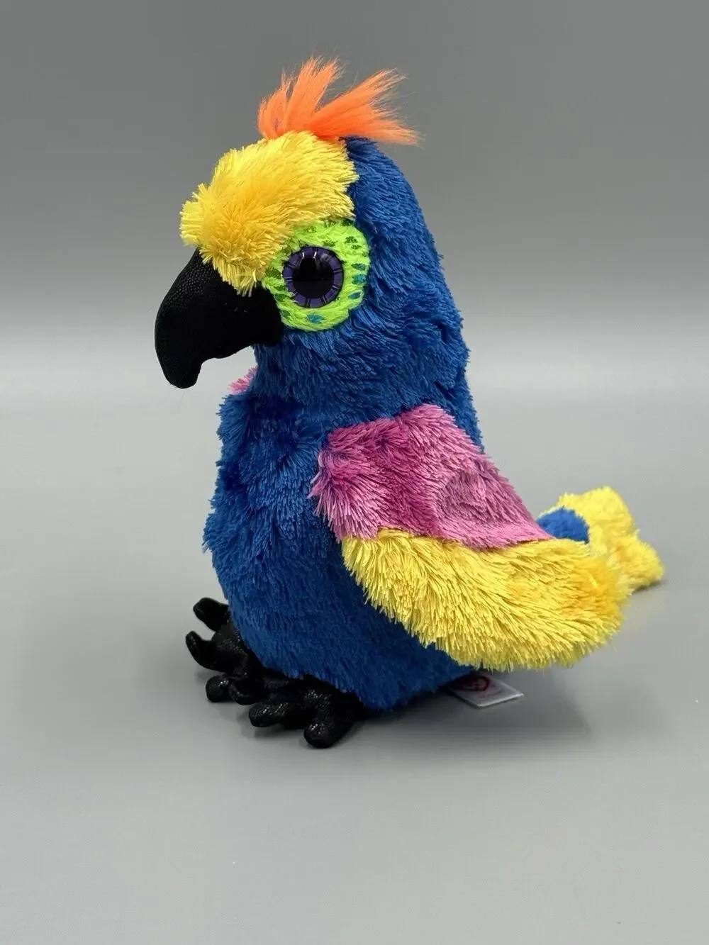 Ty Beanie Boos WYNNIE Macaw Parrot Rainbow Multi-Colored Plush 6” Stuffed Animal